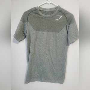 Gymshark Men's green t-shirt compression size small.